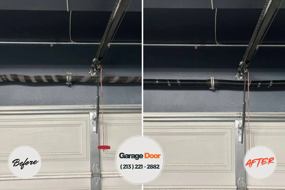 Before and after: garage door repair Charles Town, WV